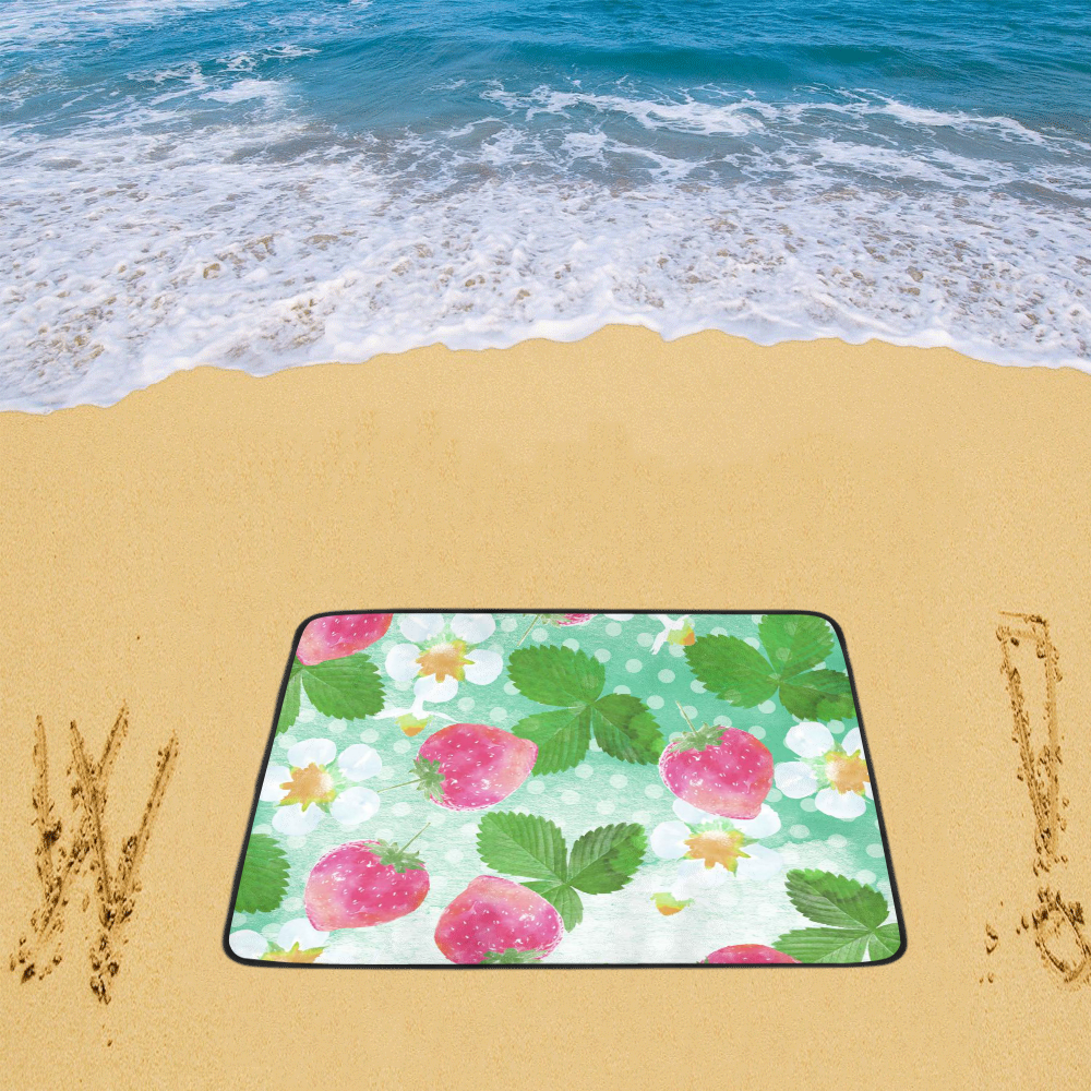 Strawberries Beach Mat 78"x 60"