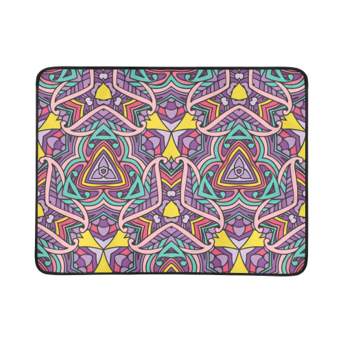 Zandine 0404 Purple Pink fun abstract pattern Beach Mat 78"x 60"