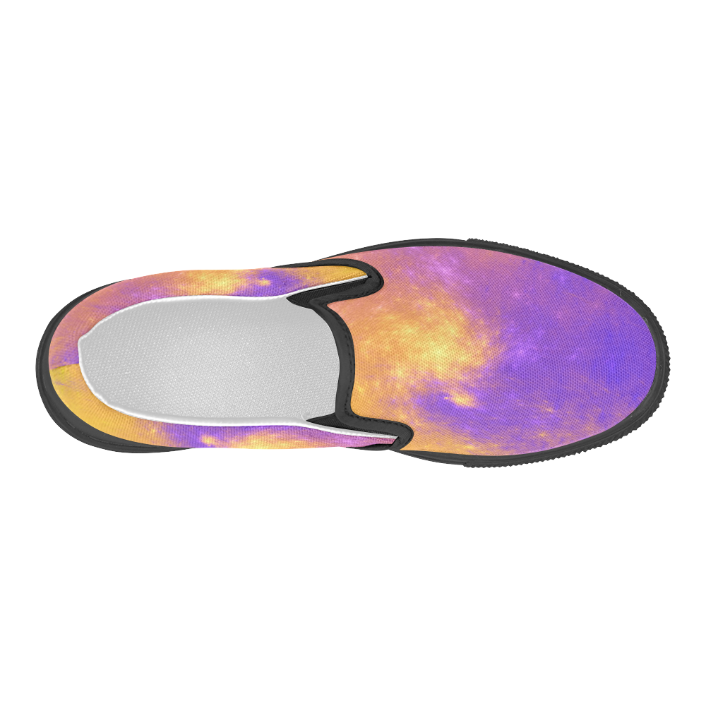 Colorful Universe Women's Slip-on Canvas Shoes (Model 019)