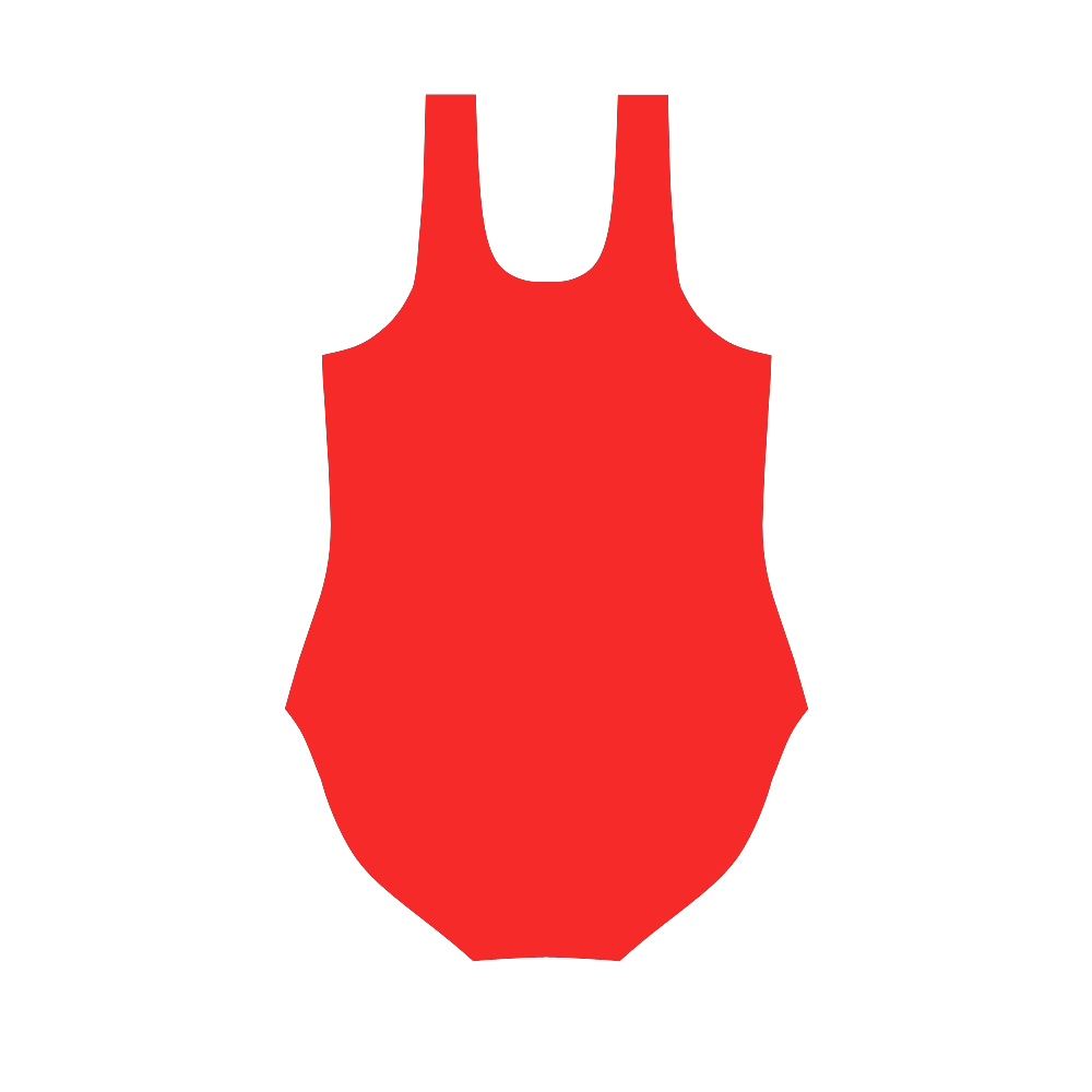 Red-swimmers Vest One Piece Swimsuit (Model S04)