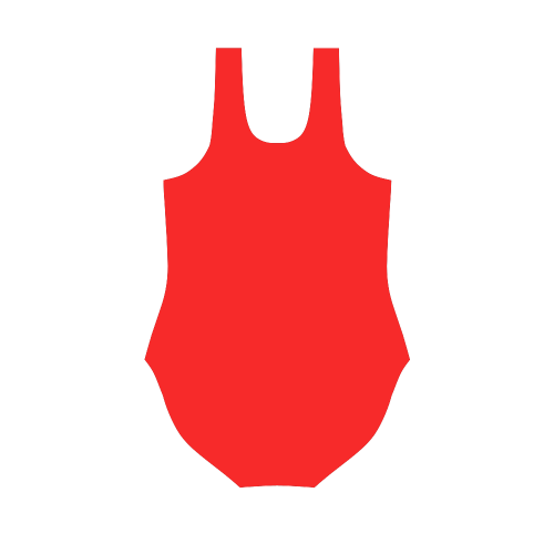 Red-swimmers Vest One Piece Swimsuit (Model S04)