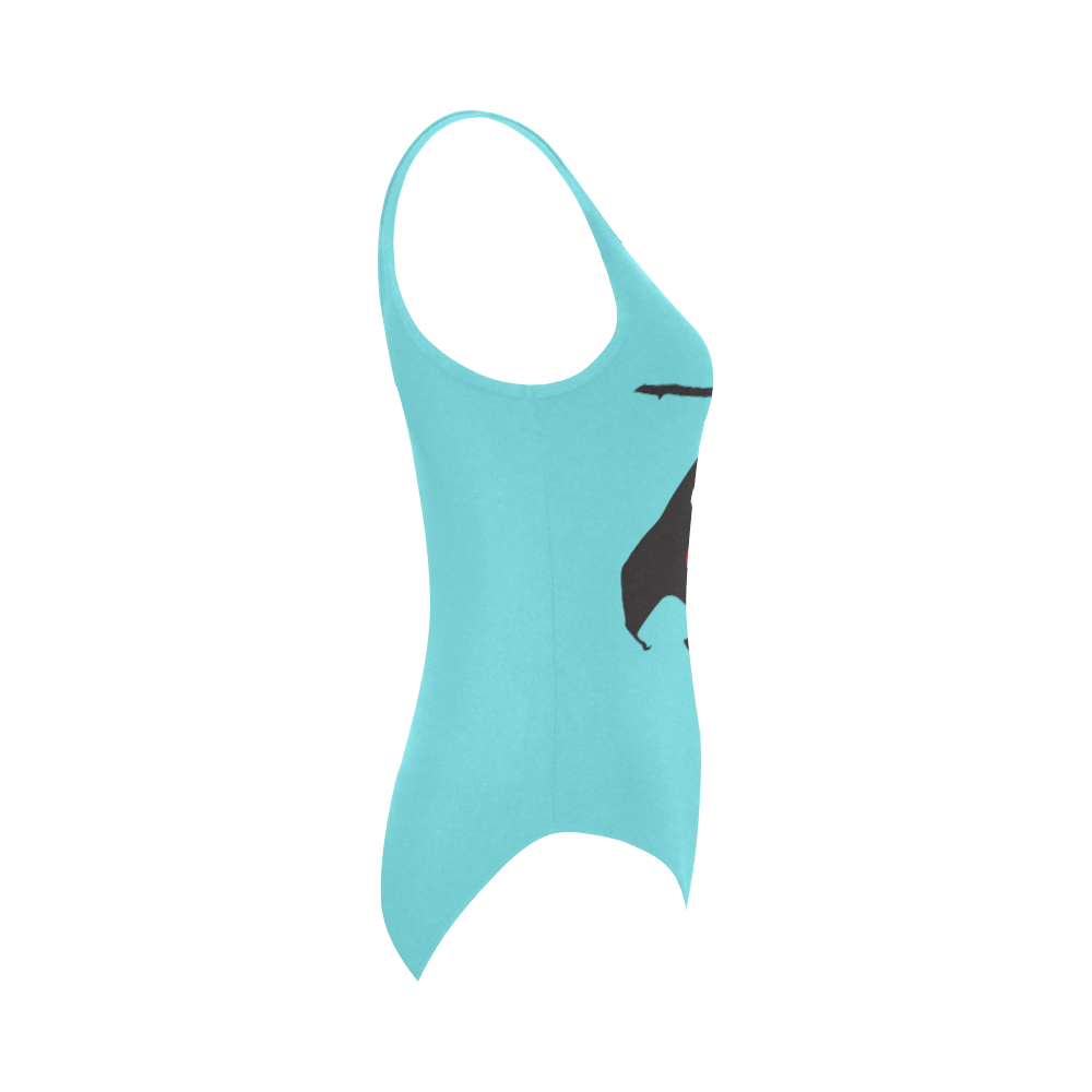 Blue-swimmers Vest One Piece Swimsuit (Model S04)