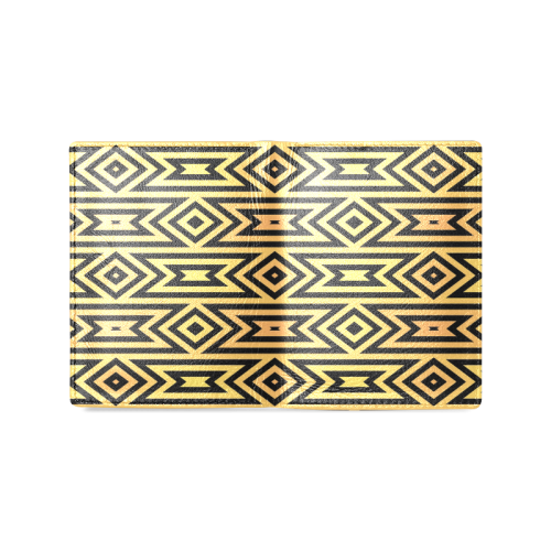 Aztec Pattern (Yellow/Orange) Men's Leather Wallet (Model 1612)