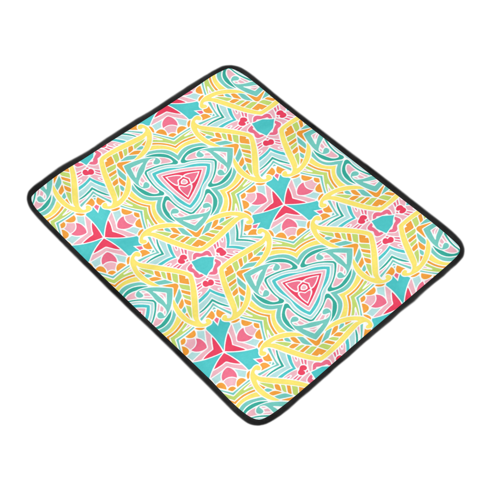 Zandine 0409 bright summer floral pattern Beach Mat 78"x 60"