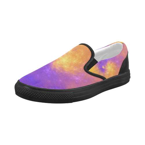 Colorful Universe Women's Slip-on Canvas Shoes (Model 019)