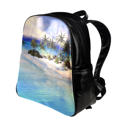 Wonderful view over the sea in the sunset Multi-Pockets Backpack (Model 1636)