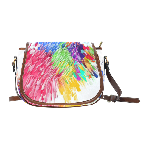 Paint splashes by Artdream Saddle Bag/Small (Model 1649) Full Customization