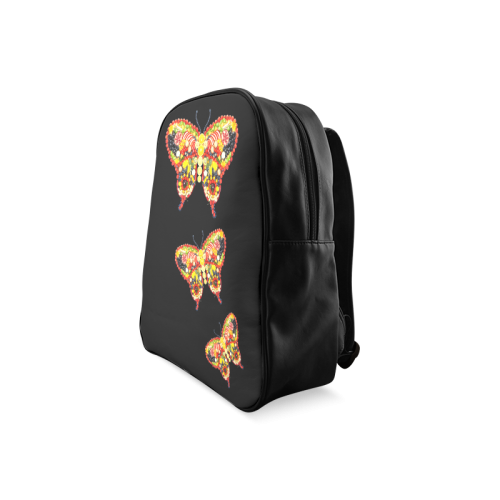 Dancing Butterflies Veggieart Vegan School Backpack/Large (Model 1601)