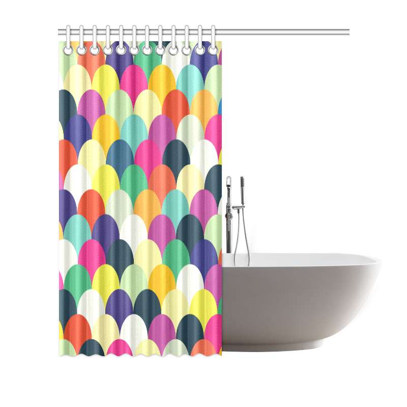 Colorful Circles Shower Curtain 66"x72"