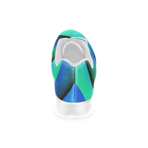 POWER SPIRAL - WAVES blue green Women’s Running Shoes (Model 020)