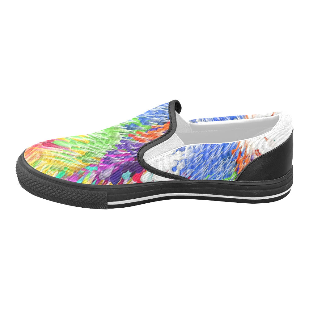 Paint splashes by Artdream Women's Unusual Slip-on Canvas Shoes (Model 019)