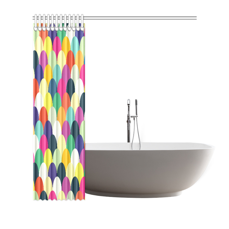 Colorful Circles Shower Curtain 66"x72"