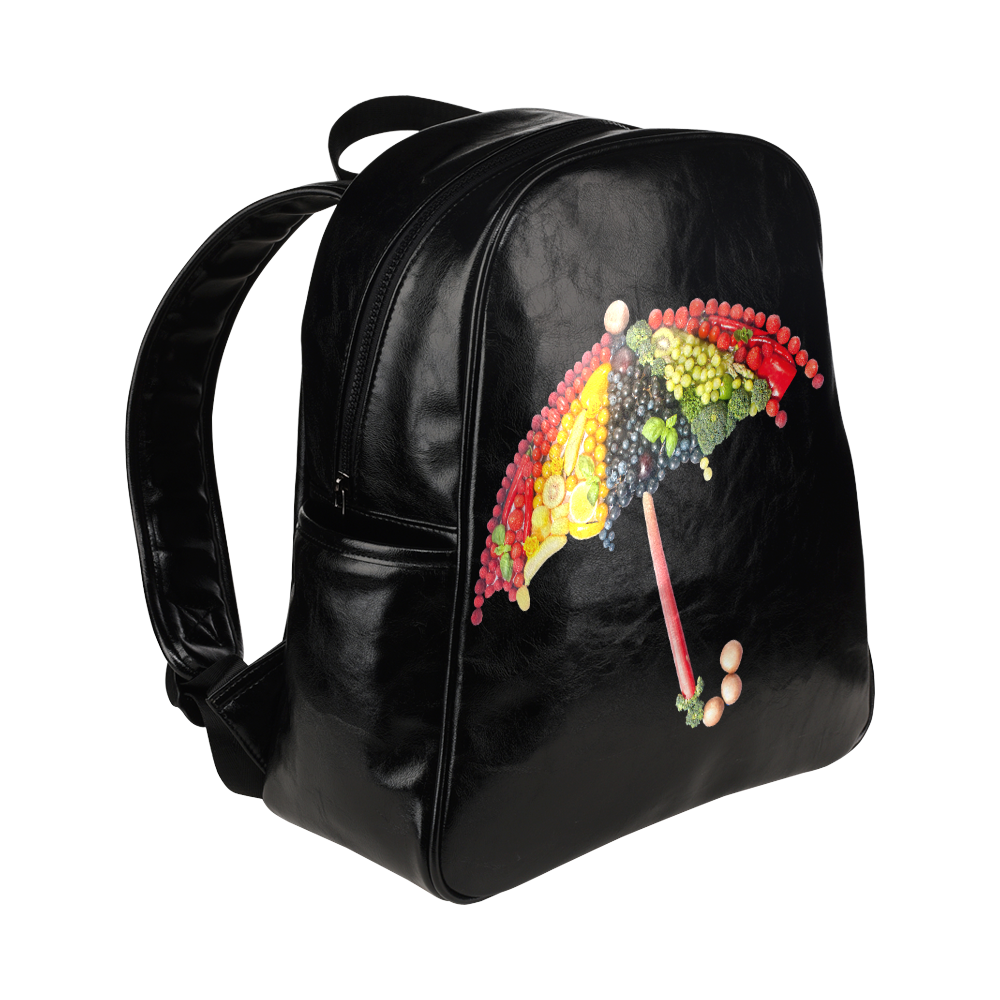 Under my Umbrella VeggieArt Vegan Multi-Pockets Backpack (Model 1636)