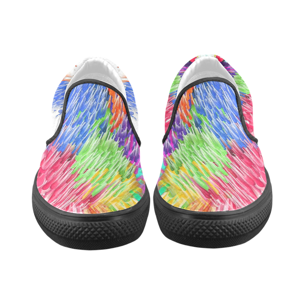 Paint splashes by Artdream Women's Unusual Slip-on Canvas Shoes (Model 019)