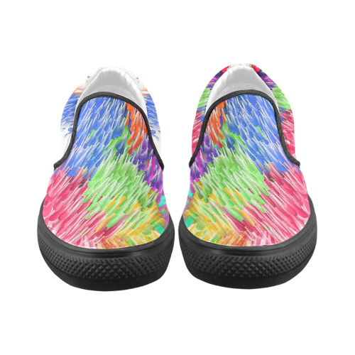 Paint splashes by Artdream Women's Unusual Slip-on Canvas Shoes (Model 019)