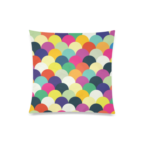 Colorful Circles Custom Zippered Pillow Case 20"x20"(Twin Sides)