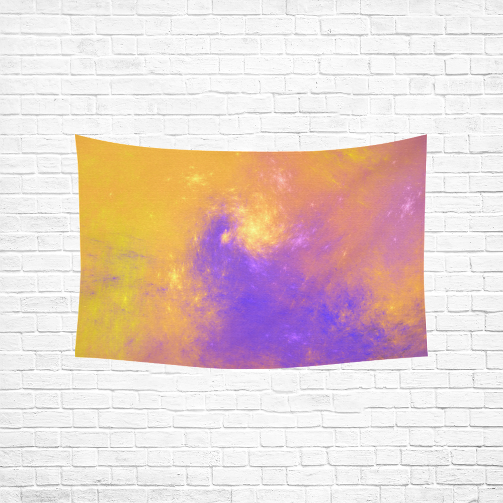 Colorful Universe Cotton Linen Wall Tapestry 60"x 40"