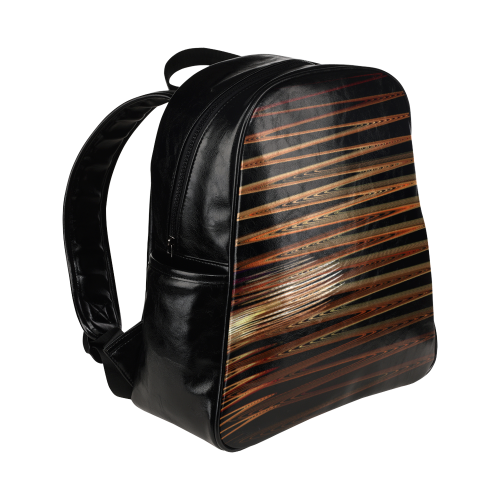 Swirly Stripes Multi-Pockets Backpack (Model 1636)