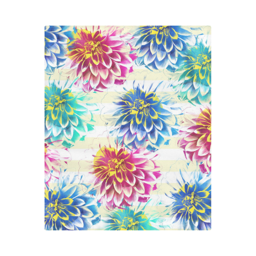 Colorful Dahlias Duvet Cover 86"x70" ( All-over-print)
