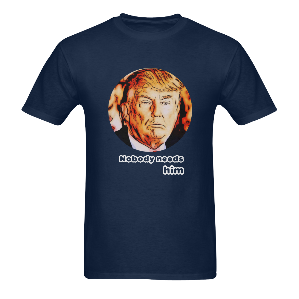 Nobody needs Trump by Artsdream Men's T-Shirt in USA Size (Two Sides Printing)