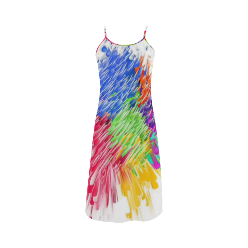 Paint splashes by Artdream Alcestis Slip Dress (Model D05)