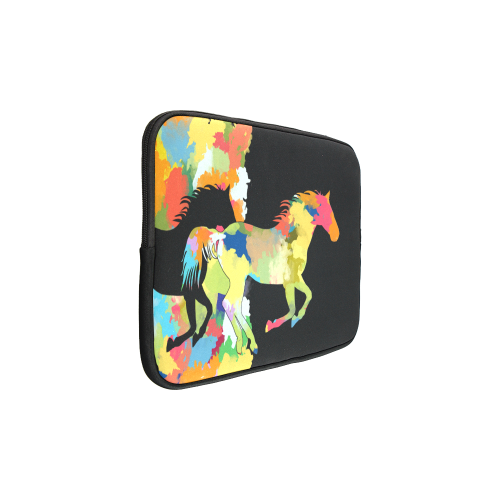 Horse  Shape Galloping out of Colorful Splash Custom Laptop Sleeve 15''