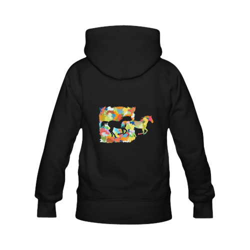 Horse  Shape Galloping out of Colorful Splash Men's Classic Hoodies (Model H10)