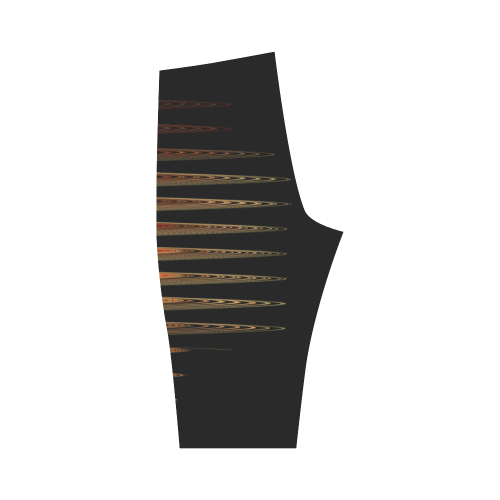 Swirly Stripes Hestia Cropped Leggings (Model L03)
