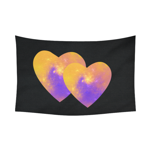 Love is the Colorful Universe Cotton Linen Wall Tapestry 90"x 60"