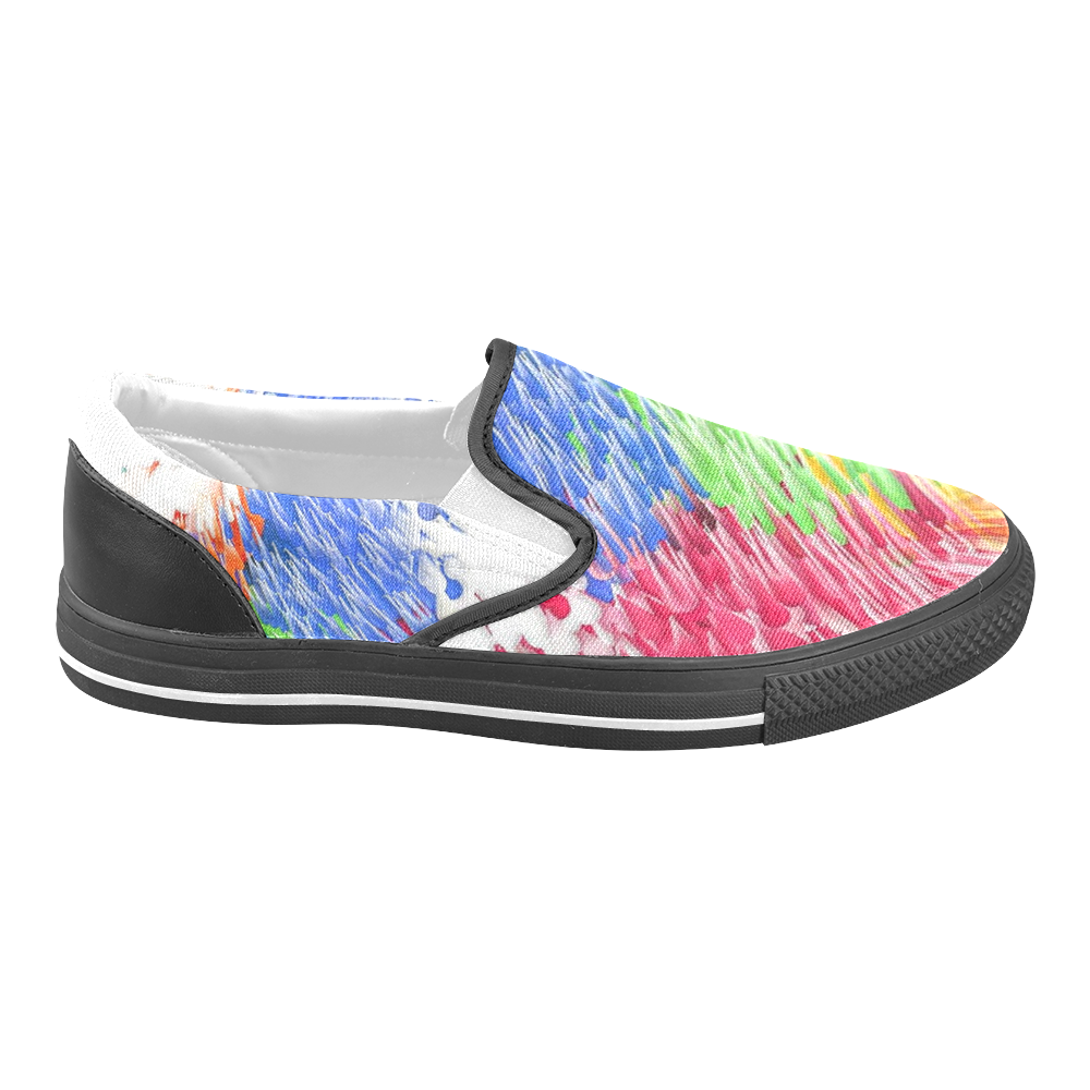 Paint splashes by Artdream Women's Unusual Slip-on Canvas Shoes (Model 019)