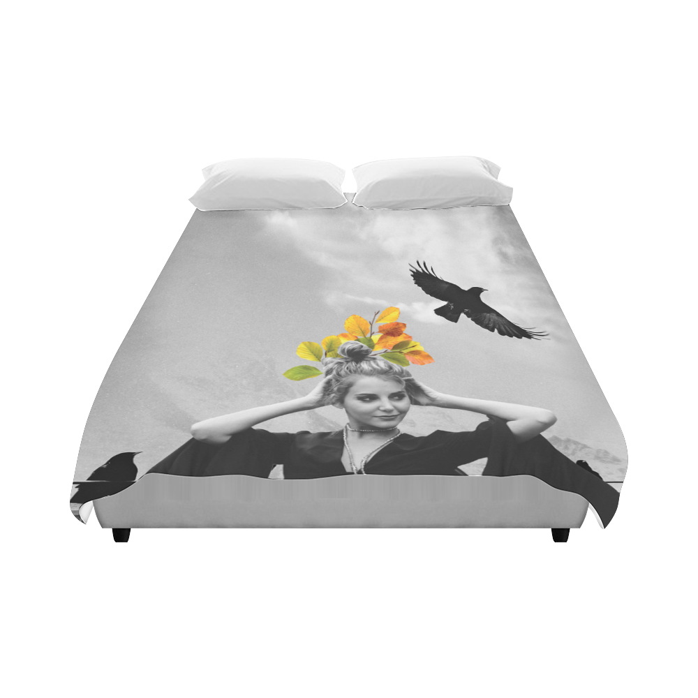 Crow girl Duvet Cover 86"x70" ( All-over-print)
