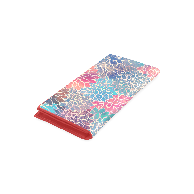 Floral Abstract 7 Women's Leather Wallet (Model 1611)