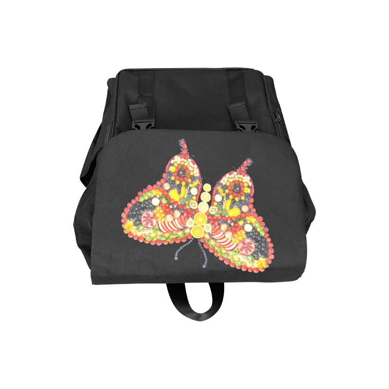 Dancing Butterfly Veggieart Vegan Casual Shoulders Backpack (Model 1623)