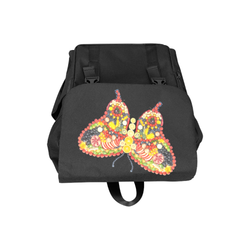 Dancing Butterfly Veggieart Vegan Casual Shoulders Backpack (Model 1623)