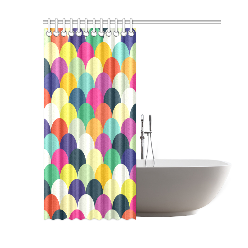 Colorful Circles Shower Curtain 60"x72"