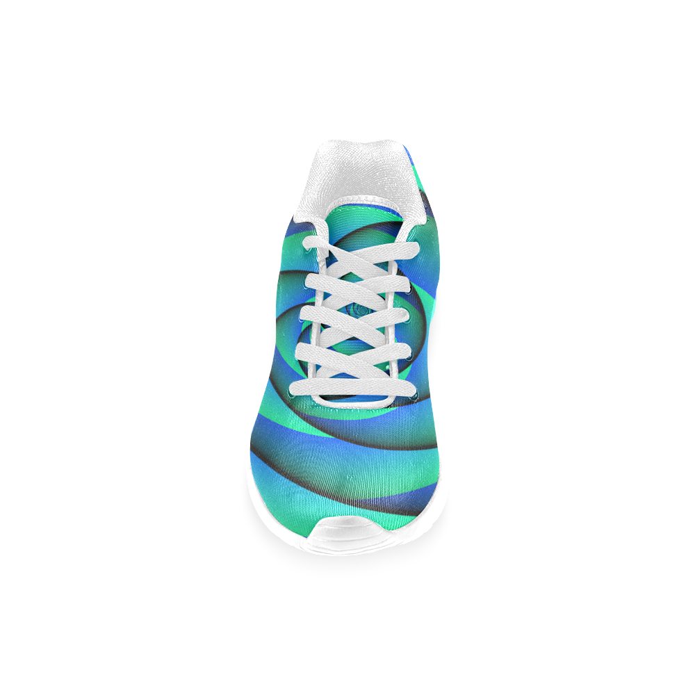POWER SPIRAL - WAVES blue green Men’s Running Shoes (Model 020)