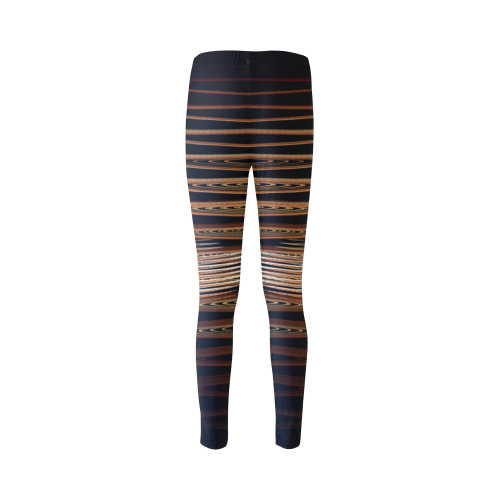 Swirly Stripes Cassandra Women's Leggings (Model L01) | ID: D490612
