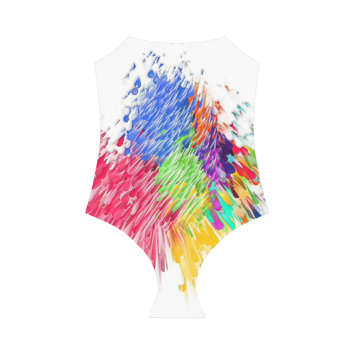 Paint splashes by Artdream Strap Swimsuit ( Model S05)