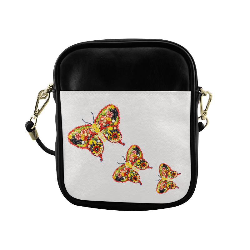 Dancing Butterflies Veggieart Vegan Sling Bag (Model 1627)