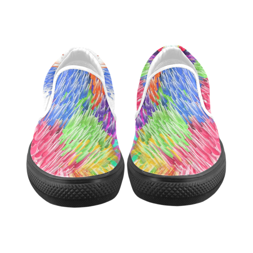 Paint splashes by Artdream Women's Unusual Slip-on Canvas Shoes (Model 019)