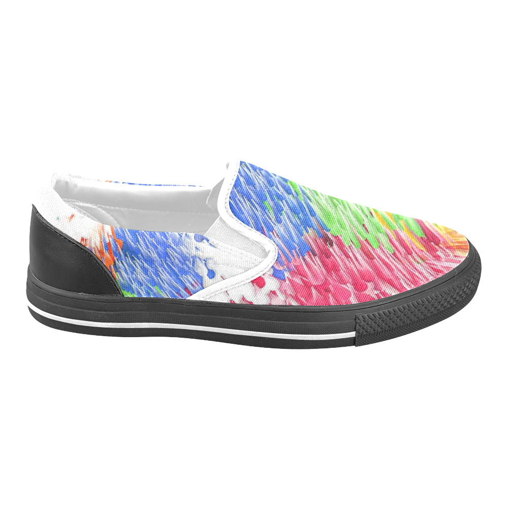 Paint splashes by Artdream Women's Unusual Slip-on Canvas Shoes (Model 019)