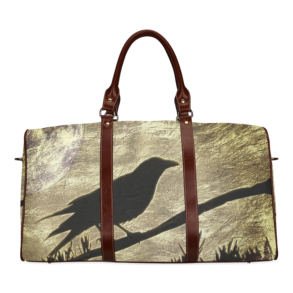 Raven gold Travel Bag by Martina Webster Waterproof Travel Bag/Small (Model 1639)