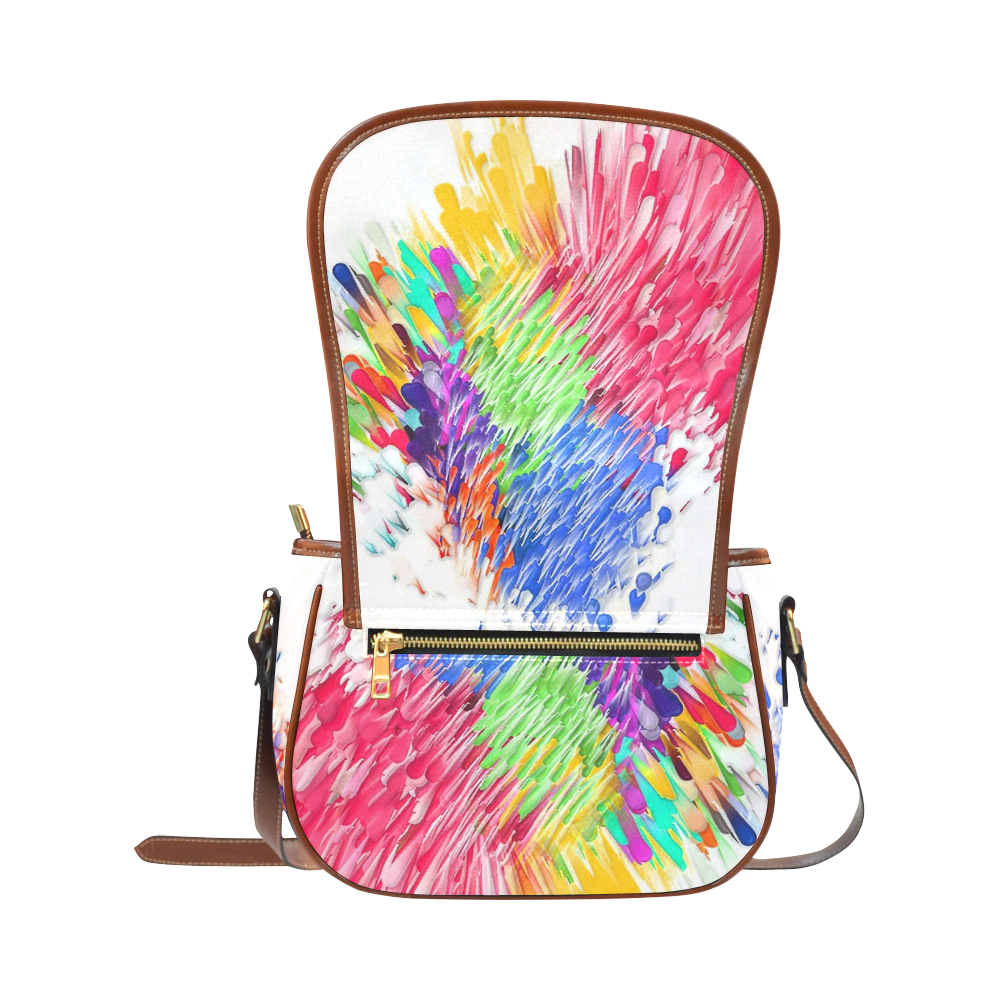 Paint splashes by Artdream Saddle Bag/Small (Model 1649) Full Customization