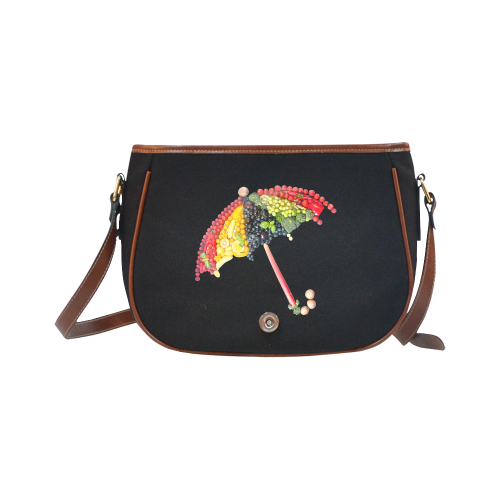 Under my Umbrella VeggieArt Vegan Saddle Bag/Small (Model 1649) Full Customization