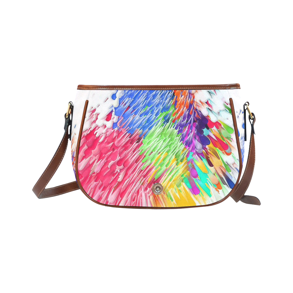 Paint splashes by Artdream Saddle Bag/Small (Model 1649) Full Customization