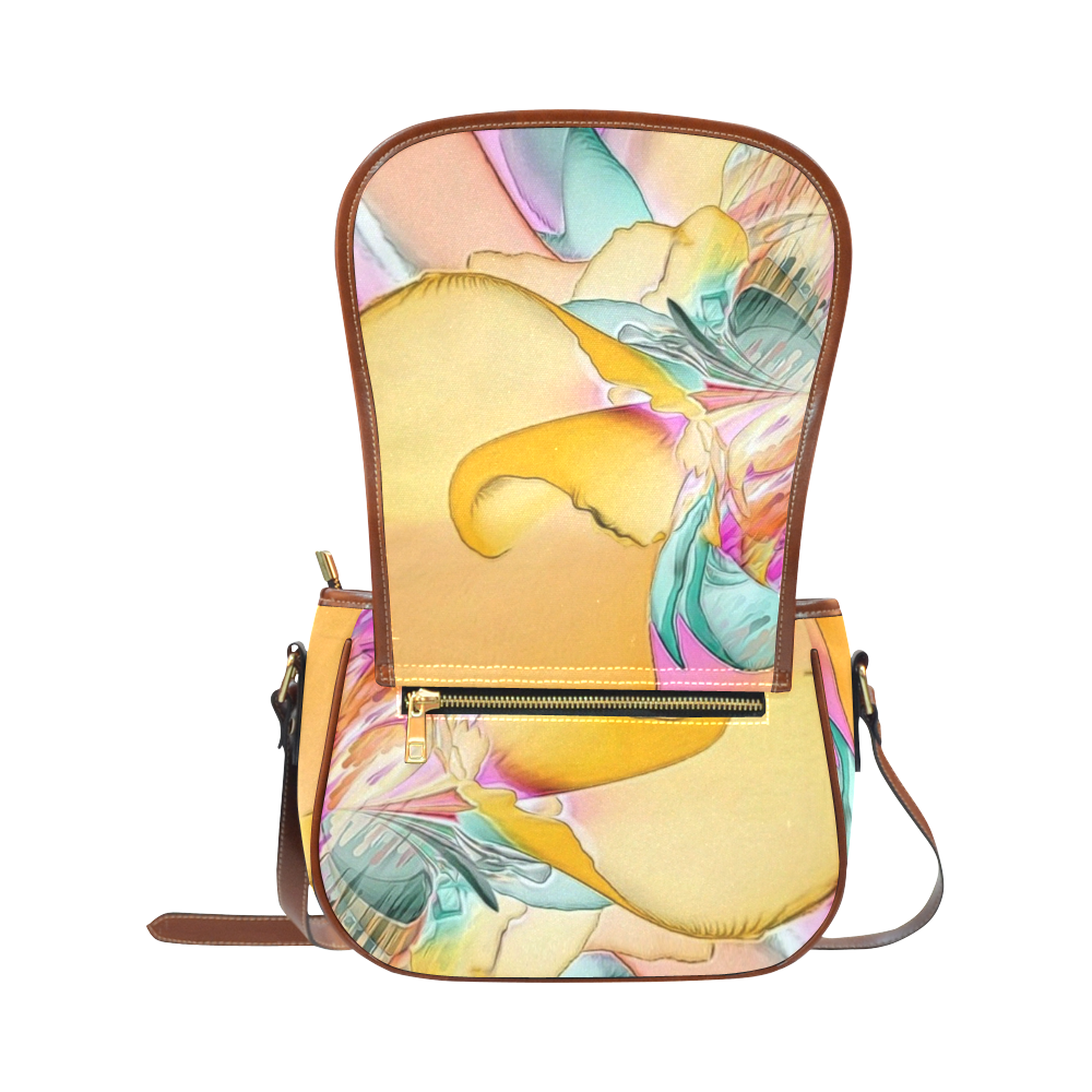 Wild Flowers by Artsdream Saddle Bag/Small (Model 1649) Full Customization