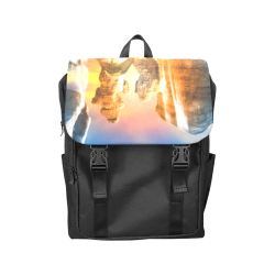 Funny dolphin jumping in the sunset Casual Shoulders Backpack (Model 1623)