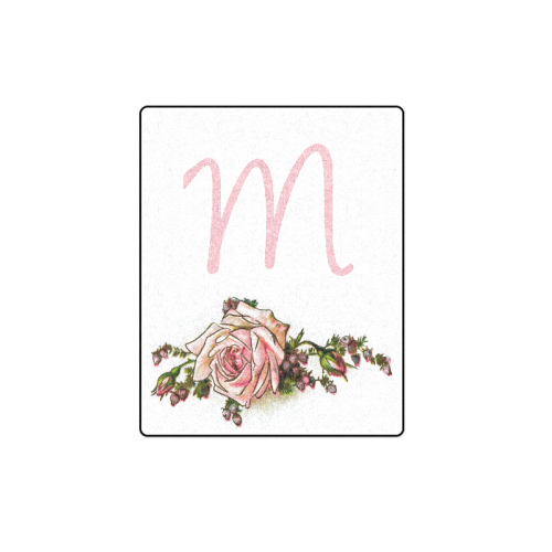 M Vintage Rose Floral Blanket 40"x50" ID D489954