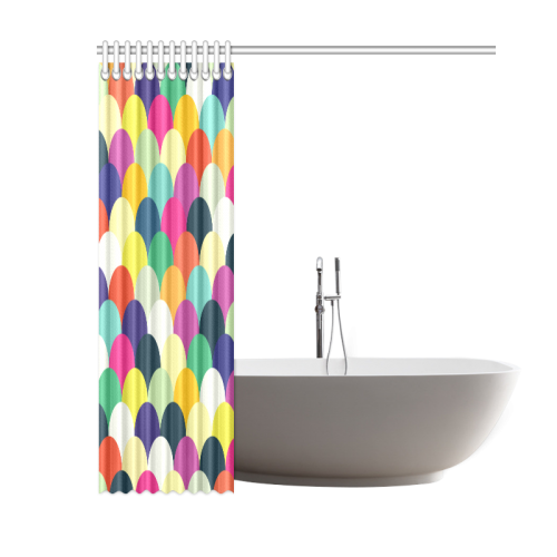 Colorful Circles Shower Curtain 60"x72"