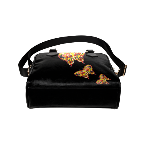 Dancing Butterflies Veggieart Vegan Shoulder Handbag (Model 1634)